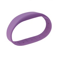 Перезаписываемый RFID браслет T5577 “OFFICE TEMIC” ФИОЛЕТОВЫЙ, без застежки