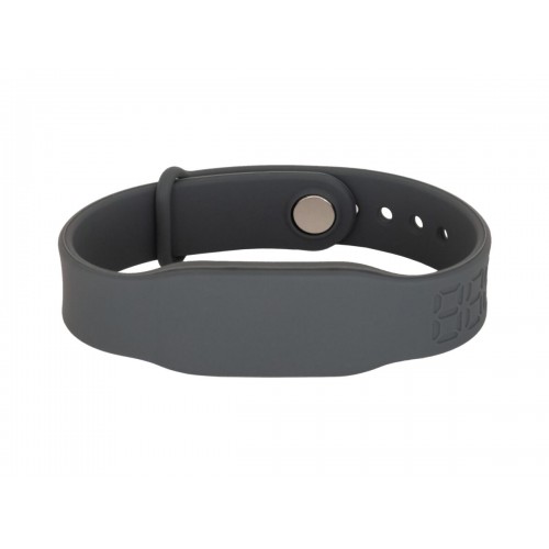 Силиконовый RFID браслет T5577 “PRESTIGE TEMIC” СЕРЫЙ, с застёжкой