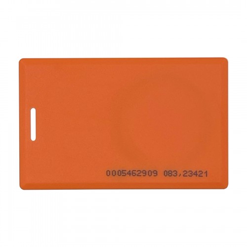 Бесконтактная цветная карта EM-Marine CLAMSHELL (ORANGE) с номером, оранжевого цвета