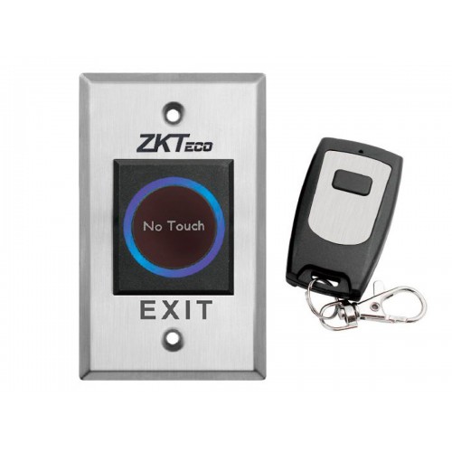 ZKTECO TLEB102-R, бесконтактная металлическая кнопка выхода c пультом RM-100