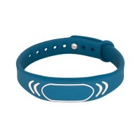 Силиконовый RFID браслет доступа MIFARE 1K “SPORT” МОРСКОЙ СИНИЙ, с застёжкой
